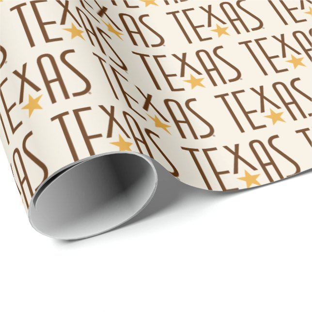 Papel De Regalo Símbolos de Texas, Texas y Star Brown (Esquina del rollo)