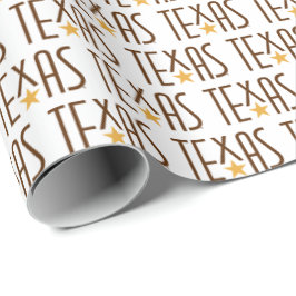 Papel De Regalo Símbolos de Texas, Texas y Star Brown
