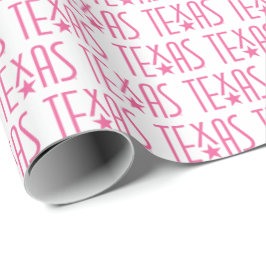 Papel De Regalo Símbolos de Texas, Texas y Star Pink