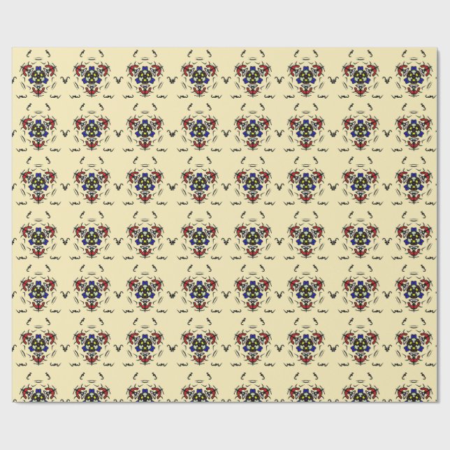 Papel De Regalo Simetría de Crema Zen (Superficie plana)