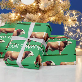 Papel De Regalo Simmental Bull