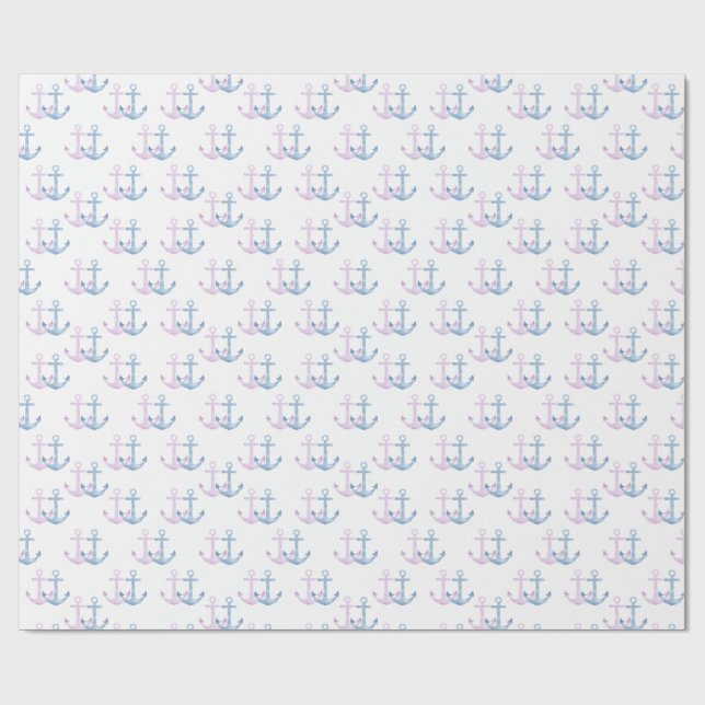 Papel De Regalo ¡Simple Anchor Duo! (Superficie plana)