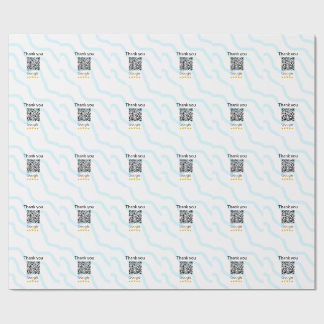 Papel De Regalo Simple código qr mínimo agregar logo escanear nomb (Superficie plana)