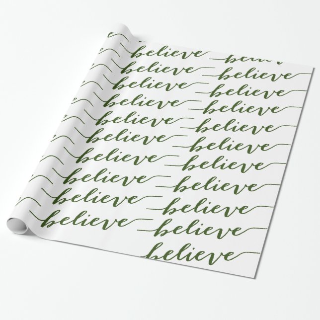 PAPEL DE REGALO SIMPLE CREA EL VERDE DE SALUDO DEL DÍA DE FIESTA (Desenrollado)