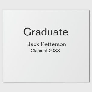 Papel De Regalo simple graduado mínimo añadir nombre a clase moder