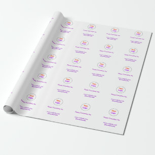 Papel De Regalo Simple logo personalizado elegante minimalista aqu