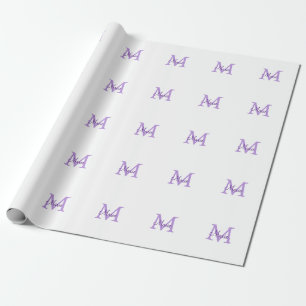 Papel De Regalo simple minimal añadir nombre monograma rosa rojo  