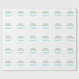 Papel De Regalo Simple minimal green happy holidays Christmas 