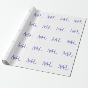 Papel De Regalo simple mínimo añadir nombre monograma rojo rosado