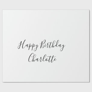 Papel De Regalo SIMPLE MÍNIMO.CUTIE AGREGAR NOMBRE BEBÉ feliz cump