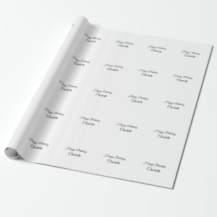 Papel De Regalo SIMPLE MÍNIMO.CUTIE AGREGAR NOMBRE BEBÉ feliz cump