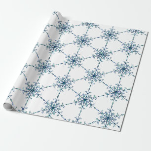 Papel De Regalo Simple moderno elegante Navidad Copo de nieve de i
