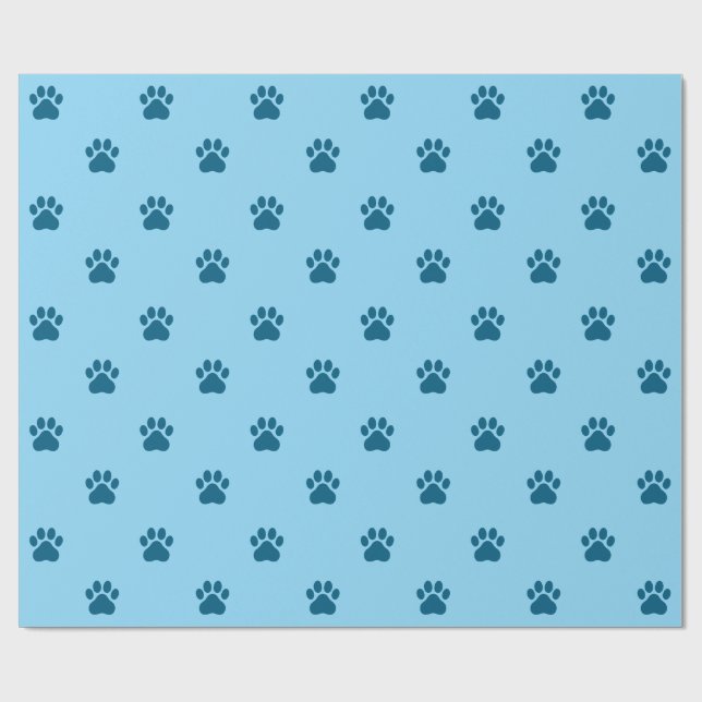 Papel De Regalo Simple Paw Print Pattern (Superficie plana)
