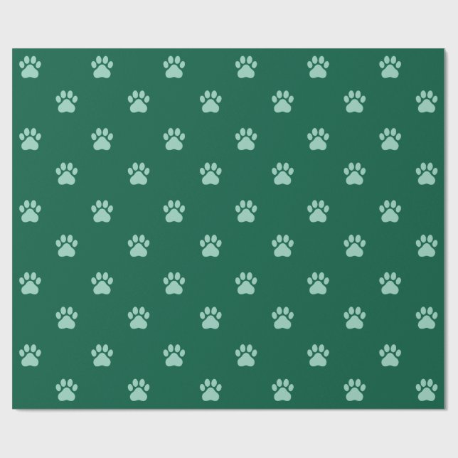 Papel De Regalo Simple Paw Print Pattern Wrapping Paper (Superficie plana)