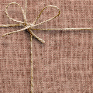 Papel De Regalo Simple Realista Arpillera Rústica Femenina Rosa Cl