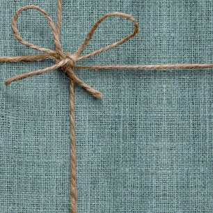 Papel De Regalo Simple textura realista de arpillera en verde salv