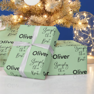 Papel De Regalo Simply the Best Personalized Light Green