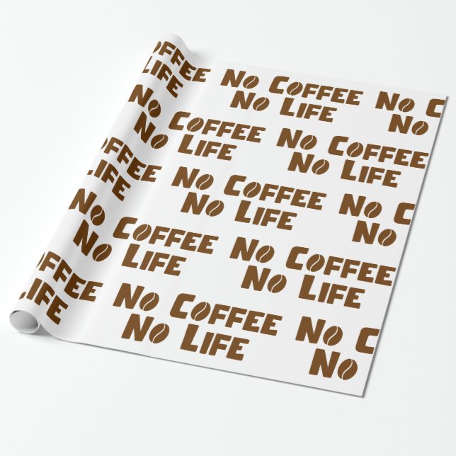 Papel De Regalo Sin café sin vida (Desenrollado)