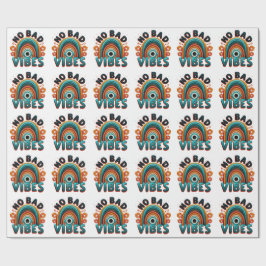 Papel De Regalo Sin malas vibras. Camiseta con diseño de arcoíris