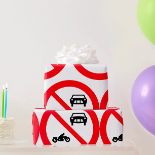 Papel De Regalo Sin Rótulo de carretera de vehículos