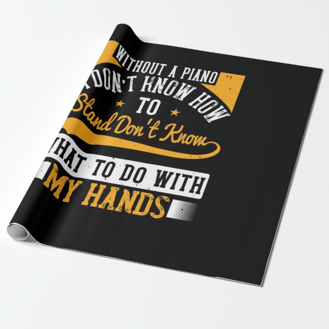 Papel De Regalo Sin Un Piano No Sé Cómo Pararme (Desenrollado)