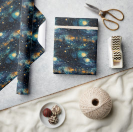Papel De Regalo Sinfonía cósmica: Diseño de música celestial