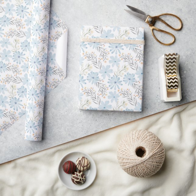 Papel De Regalo Sinfonía de Azul Celeste (Artesanía)