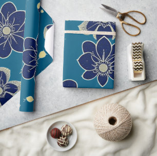 Papel De Regalo Sinfonía floral acuarela - Botánica inoxidable