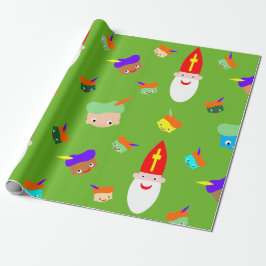 Papel De Regalo Sinterklaas pakpapier met gekleurde pietjes