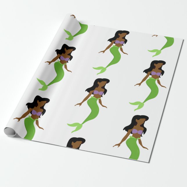 Papel De Regalo sirena africana (Desenrollado)