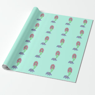 Papel De Regalo sirena arcoíris rosa azul morado verde negro rizad
