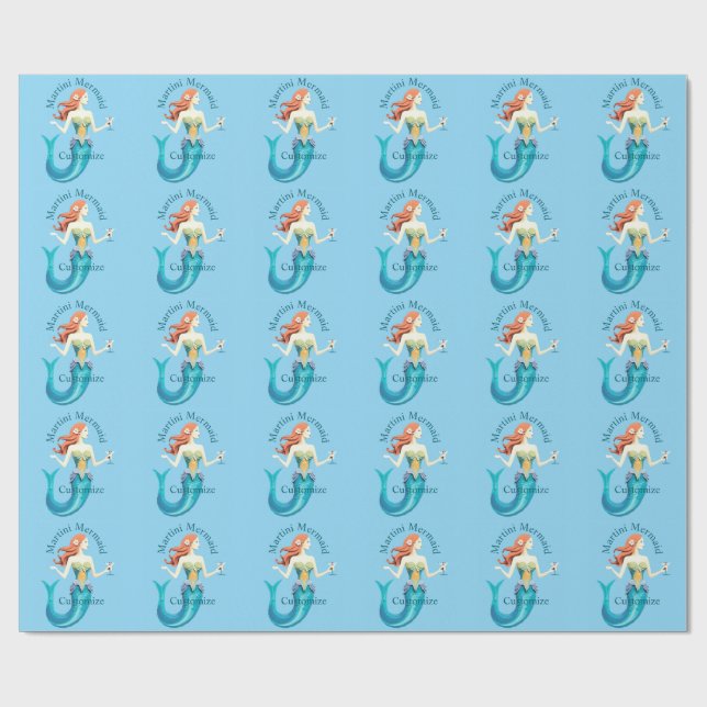 Papel De Regalo Sirena Martini Thunder_Cove (Superficie plana)