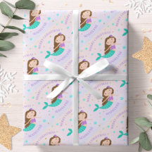 Sirena Navidad Purpura Dorado Brillante Personaliz