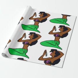 Papel De Regalo sirena vintage africana