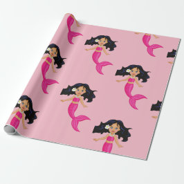 Papel De Regalo Sirenita rosa