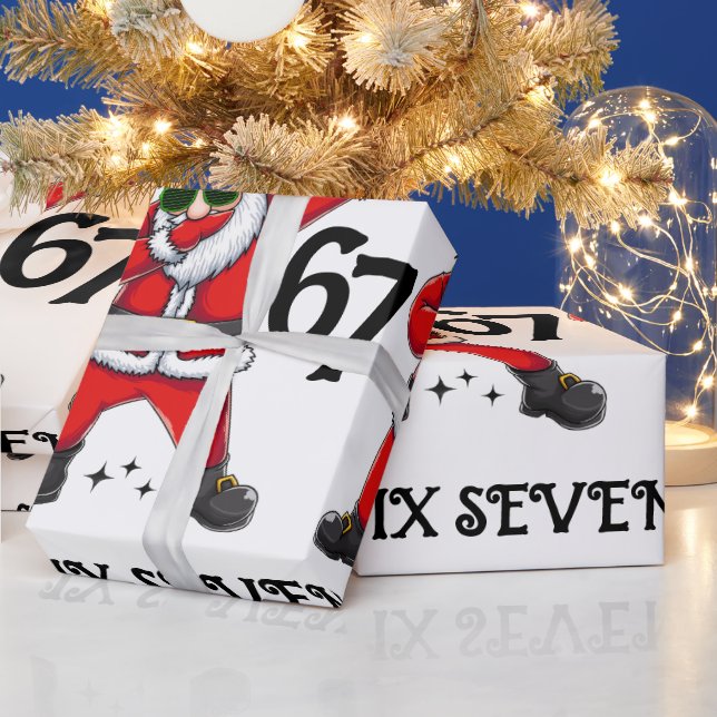 Papel De Regalo Six Seven 67 6 7 6-7 Meme Santa Dubbing Christmas (Vacaciones)