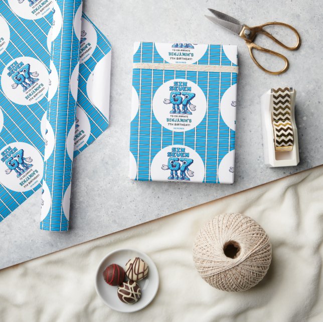 Papel De Regalo Six Seven Meme 7th Birthday | Funny Trendy (Artesanía)