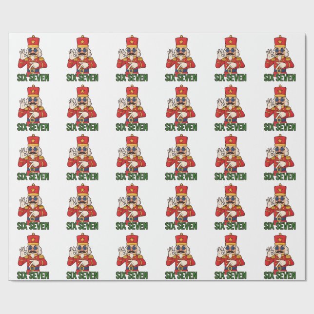 Papel De Regalo Six Seven Snowman Christmas Nutcracker 6 7 Xmas  (Superficie plana)