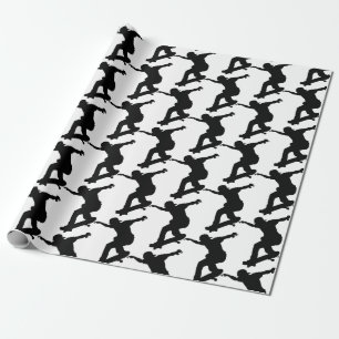 Papel De Regalo Skateboard Skateboarding Skater Fun Silhouette