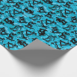 Papel De Regalo Skateboarder Azul Skater Boy Guay