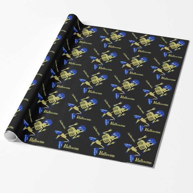 Papel De Regalo Skeleton (Desenrollado)