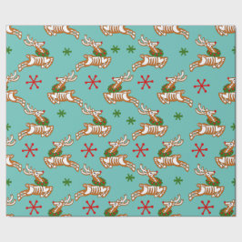 Papel De Regalo Skeleton Reindeer Gingerbread man