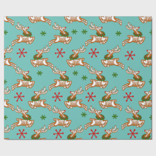 Papel De Regalo Skeleton Reindeer Gingerbread man