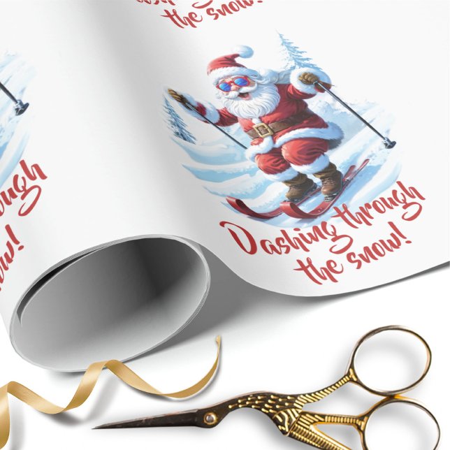 Papel De Regalo Ski Santa Claus Funky Navidades divertidos (Subido por el creador)