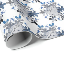 Papel De Regalo Ski Slope Snow Flake