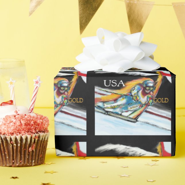 PAPEL DE REGALO SKIER (Fiesta de cumpleaños )