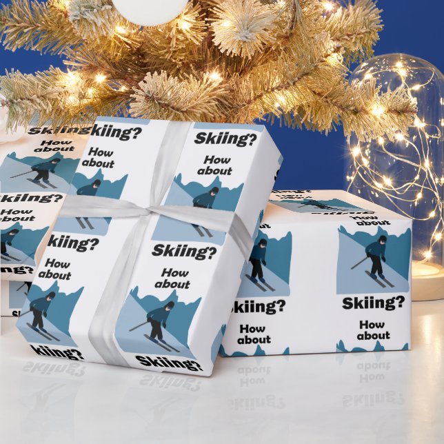 Papel De Regalo Skiing Skier How About Skiing Ski Lover (Vacaciones)