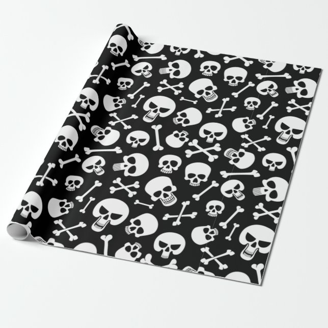 Papel De Regalo Skull y Crossbone (Desenrollado)