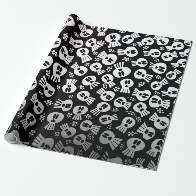 Papel De Regalo Skulls -wrapping paper (Desenrollado)