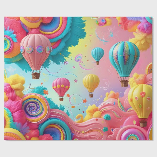 Papel De Regalo Sky High Balloon (Superficie plana)